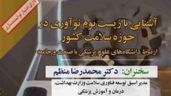 کارگاه آشنایی با زیست بوم نوآوری در حوزه سلامت کشور (ارتباط دانشگاه‌های علوم پزشکی با صنعت و جامعه)